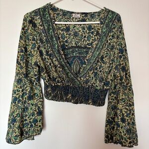 Bold and beautiful one size ladies topper art silk made in India stretchy waist